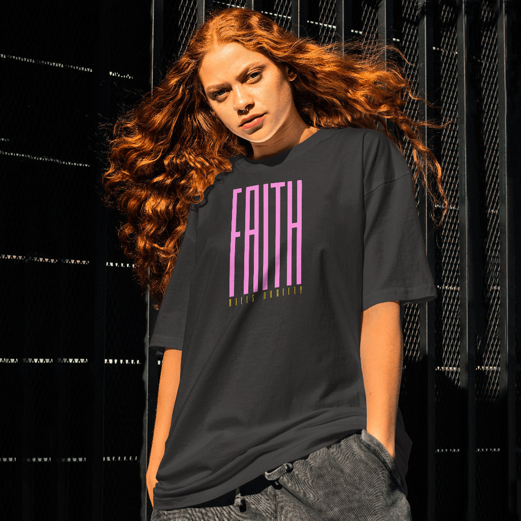 "Faith K*lls Anxiety" tee