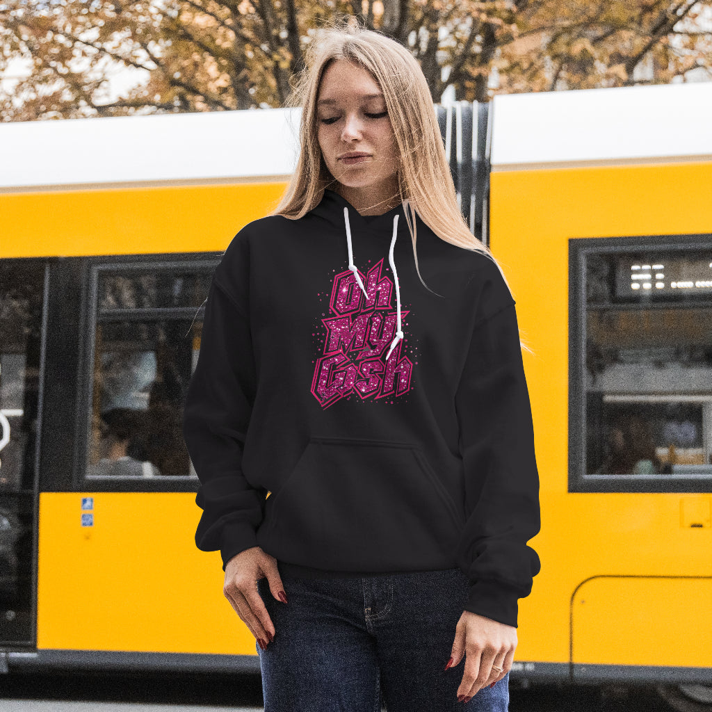 OH MY GOSH Pullover Hoodie - Sparkling Pink Statement Piece - Cozy & Stylish Sweatshirt